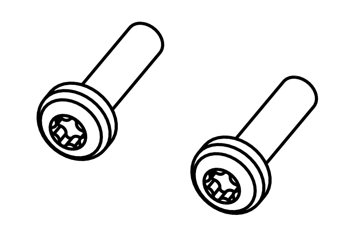 Bosch EBike Rahmenakku Batteriehalter-Kit Schraubensatz M5x20 - Classic